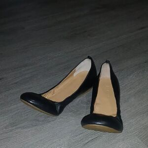 J. Crew Black Leather Flats Sz 10 EUC worn once or twice